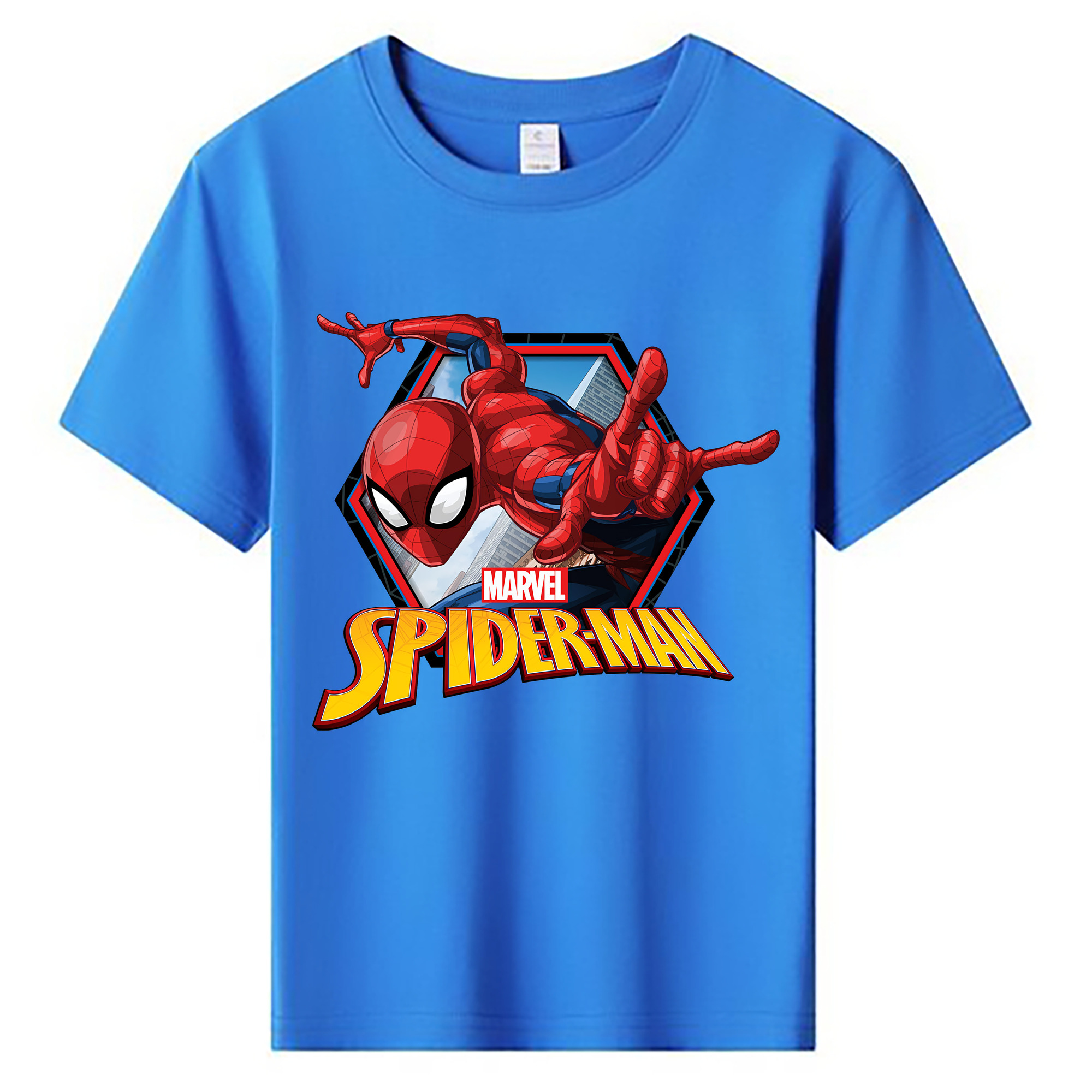 （画像用） Spider Man スパイダーマン 綿100％キッズTシャツ（フロントプリント）